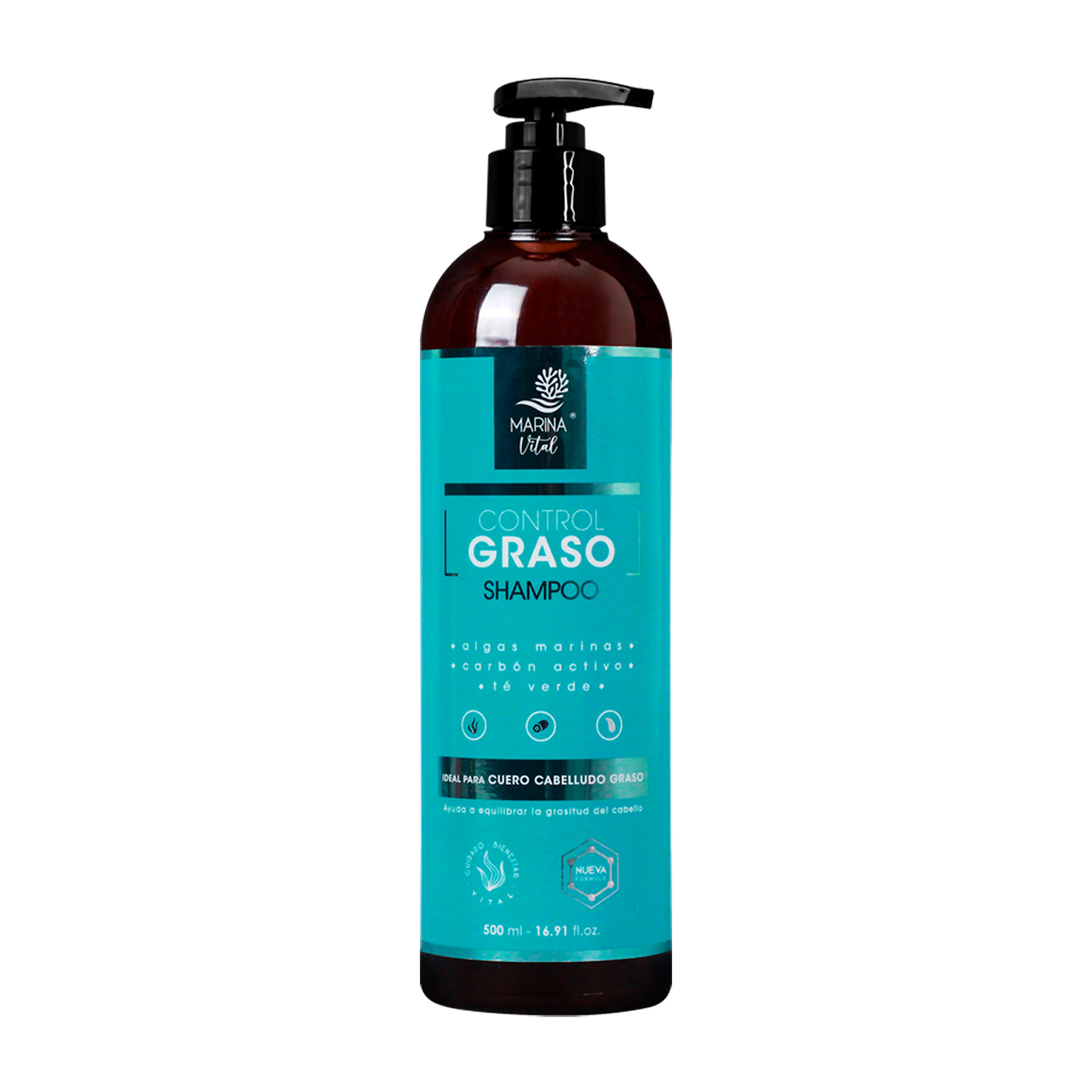2 SHAMPOO MARINA VITAL CONTROL GRASO 500 ML C/U PACK - 4