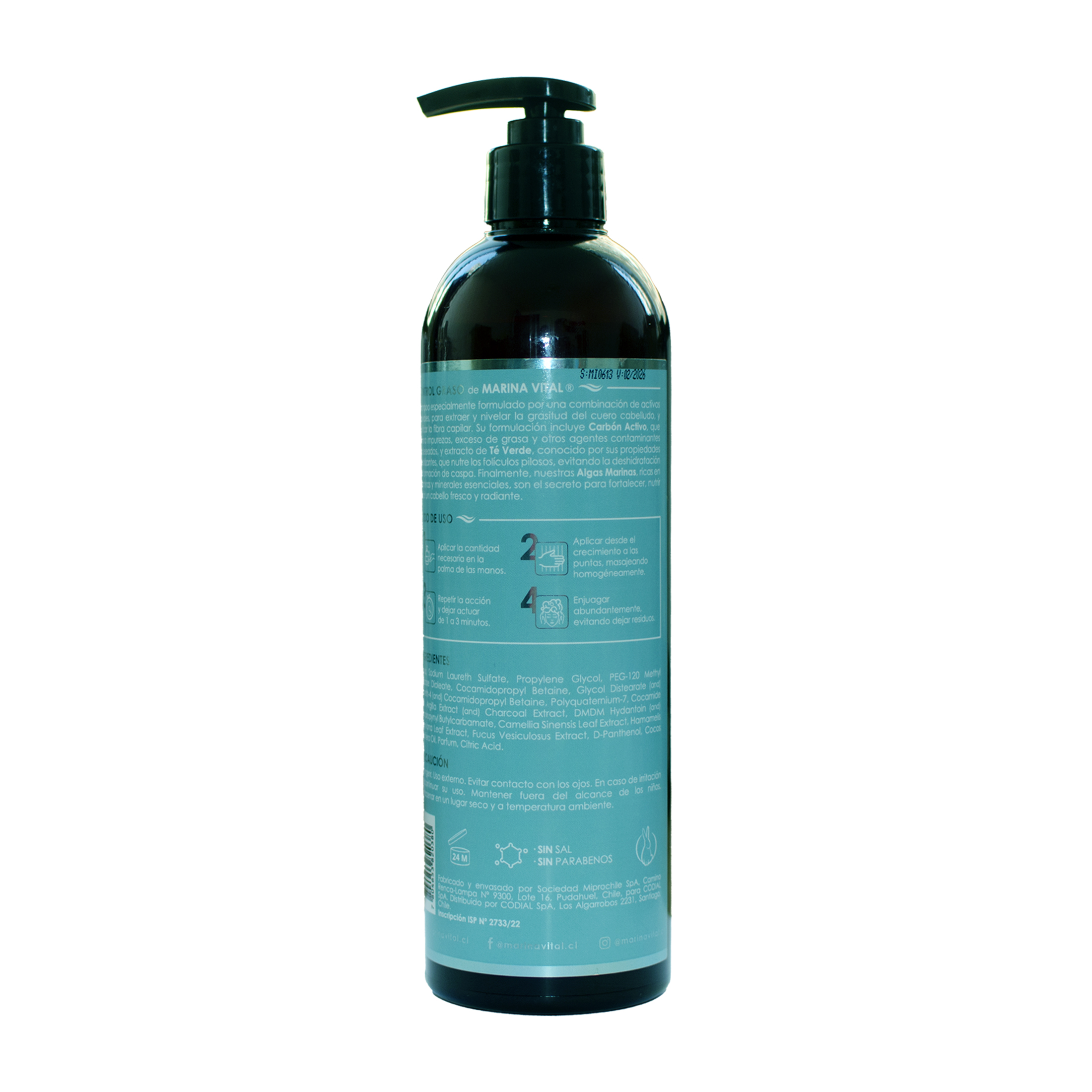 2 SHAMPOO MARINA VITAL CONTROL GRASO 500 ML C/U PACK - 5