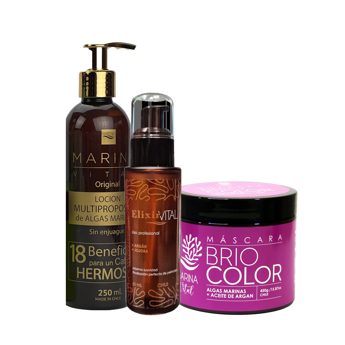 MASCARA BRIOCOLOR, LOCION MULTIPROPOSITO Y SERUM ELIXIR | MORADO - 1