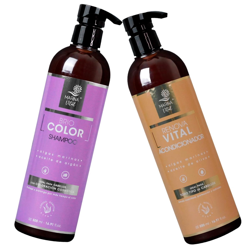 SHAMPOO MARINA VITAL BRIOCOLOR 500 ML Y ACONDICIONADOR 500 ML - 2