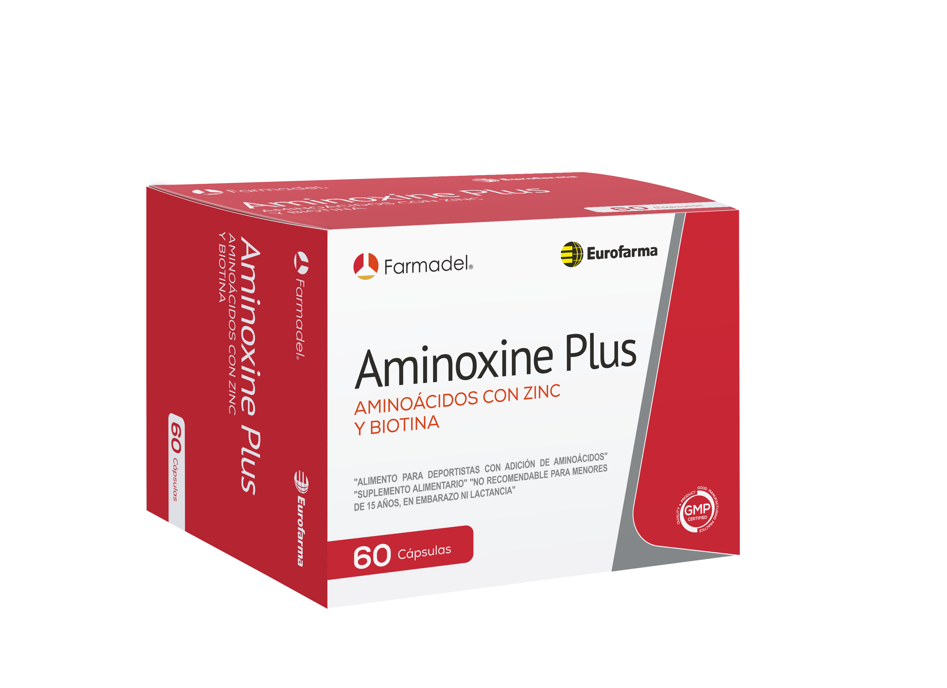 SUPLEMENTO EUROFARMA AMINOXINE PLUS ANINOACIDOS ZINC BIOTINA CAPSULAS BLANDAS 60 UN - 1