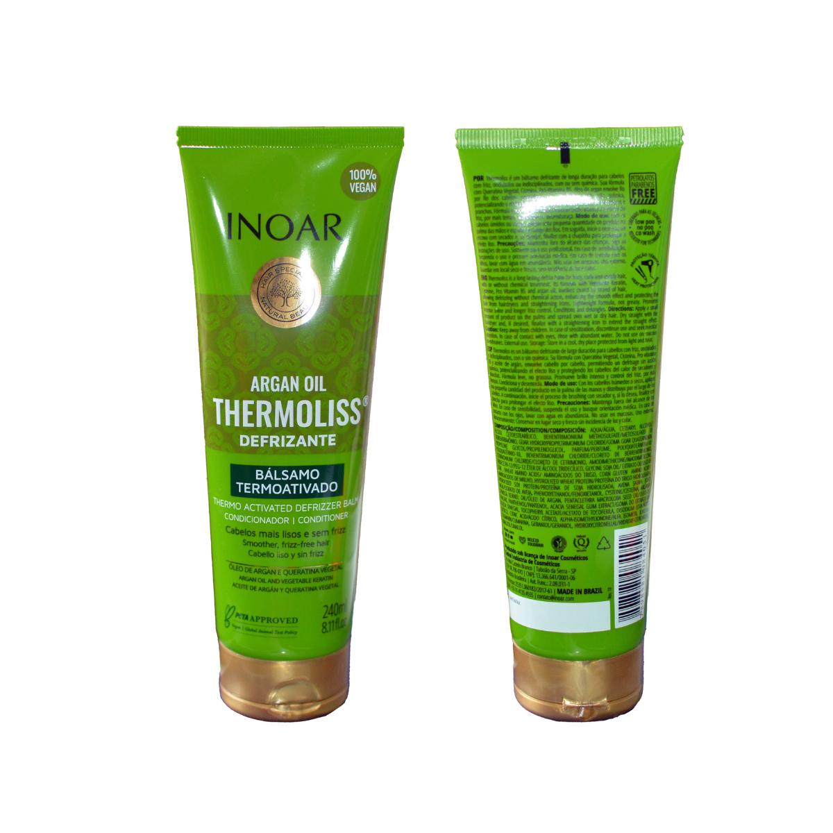 TRATAMIENTO CAPILAR INOAR 240 ML THERMOLISS DESFRIZANTE TERMOACTIVADO - 3
