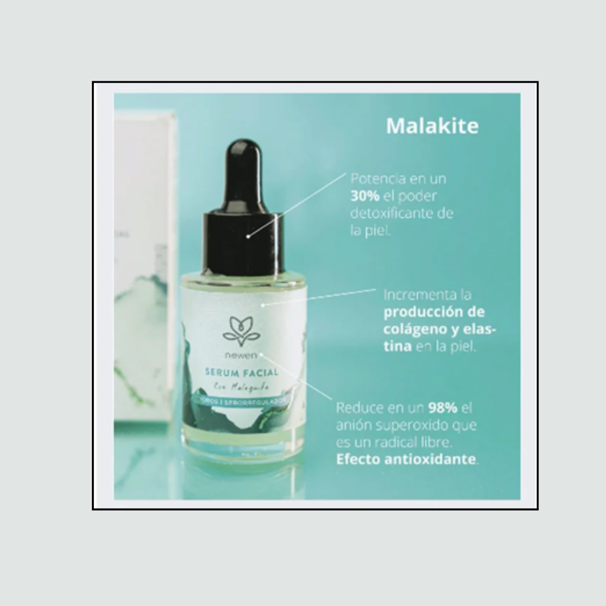 SERUM FACIAL NEWEN 30 ML CON MALAQUITA - 5