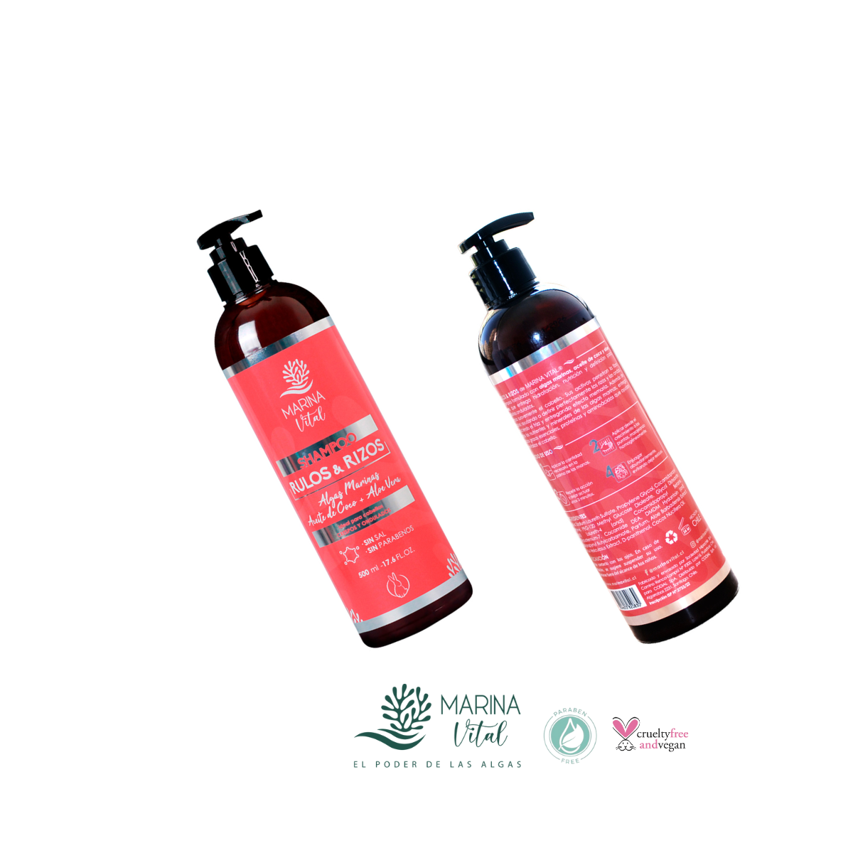 SHAMPOO CABELLO MARINA VITAL 500 ML RULOS Y RIZOS - 4