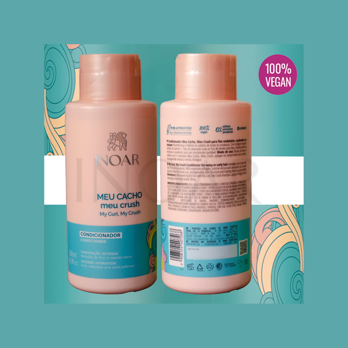 ACONDICIONADOR INOAR 500 ML MEU CACHO MEU CRUSH - 3