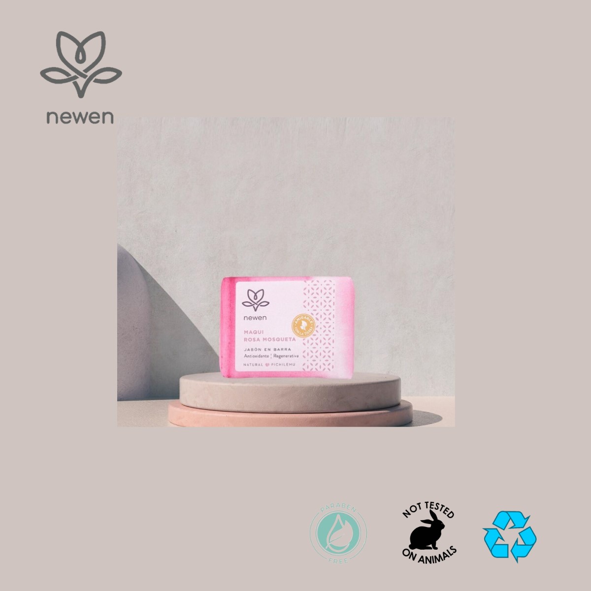 JABÓN EN BARRA NEWEN MAQUI ROSA MOSQUETA 100 GRS - 2
