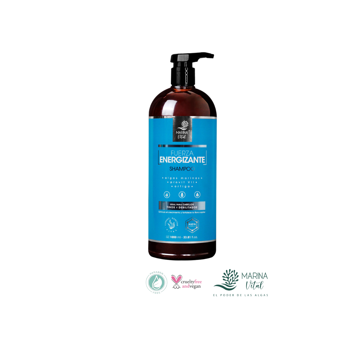 SHAMPOO FUERZA ENERGIZANTE MARINA VITAL 1000 ML - 2