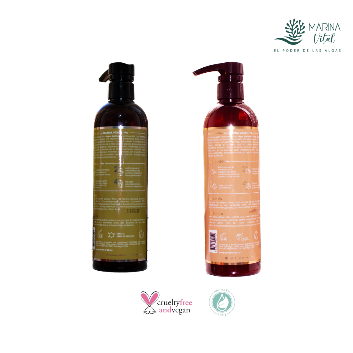 SHAMPOO MARINA VITAL 500 ML TOTAL RESTORE-ACONDICIONADOR RENOVA PACK - 2