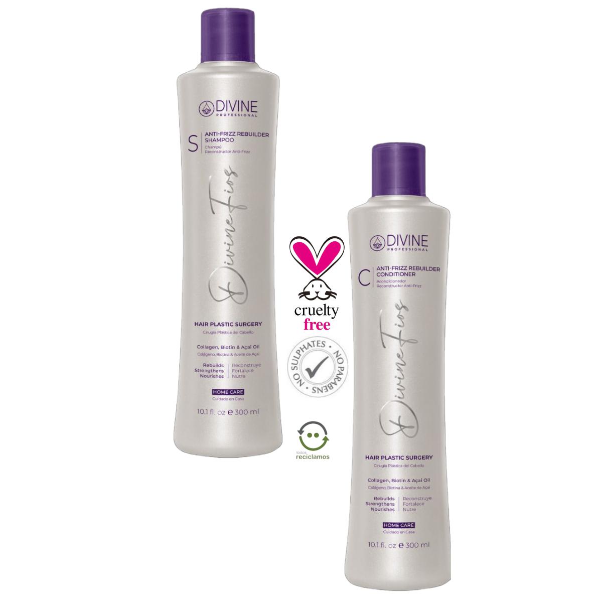 KIT HOME CARE SHAMPOO + ACONDICIONADOR 300 ML C/U DIVINE PRO - 4