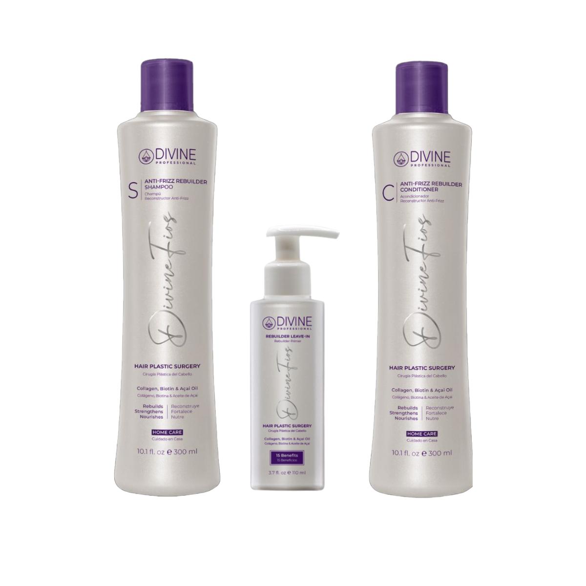 KIT HC SHAMPOO + ACONDICIONADOR+LEAVEIN DIVINE PROFESSIONAL - 2