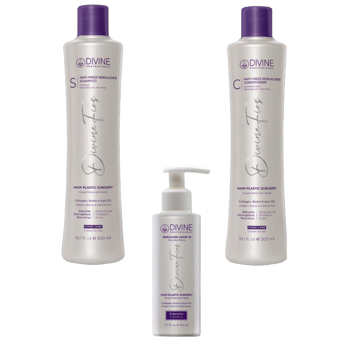 KIT HC SHAMPOO + ACONDICIONADOR+LEAVEIN DIVINE PROFESSIONAL - 3