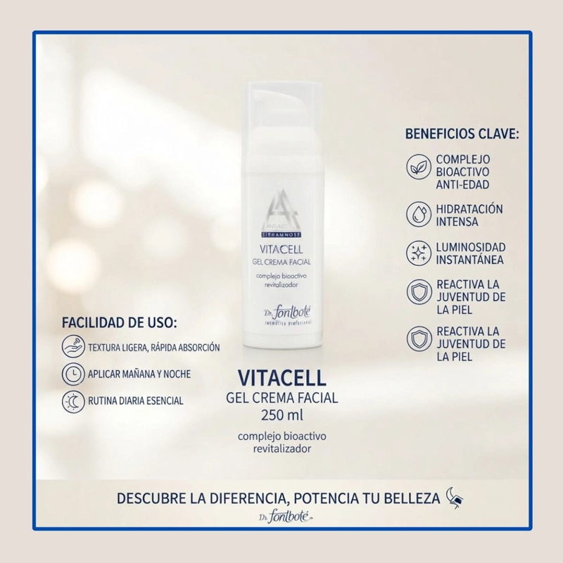 1695 GEL CREMA FACIAL VITACELL CON ESFINGOSOMAS 50 G - 3