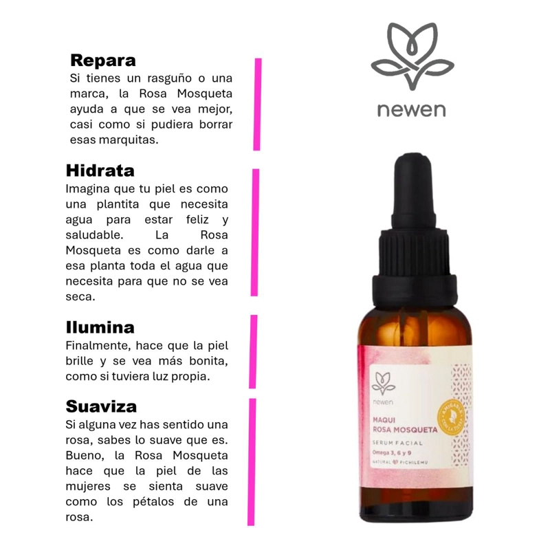 SERUM FACIAL MAQUI ROSA MOSQUETA NEWEN 30 ML - 4