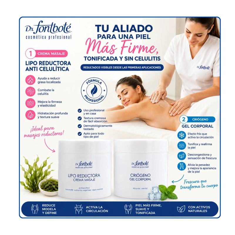 PACK LIPO REDUCT - CRIOGENO 500 ML DR. FONTBOTE ENVIO GRATIS - 2