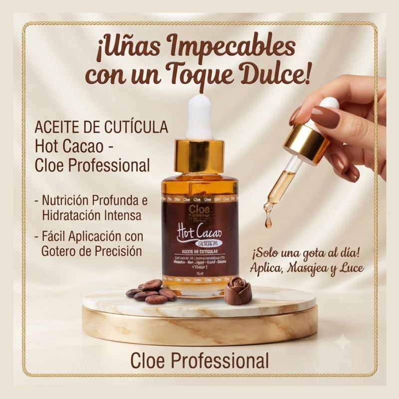 ACEITE DE CUTICULAS HOT CACAO  30 ML CLOE PROFESSIONAL - 3