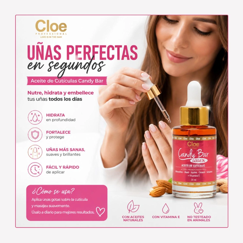 ACEITE DE CUTICULAS CANDY BAR 30 ML CLOE PROFESSIONAL - 2