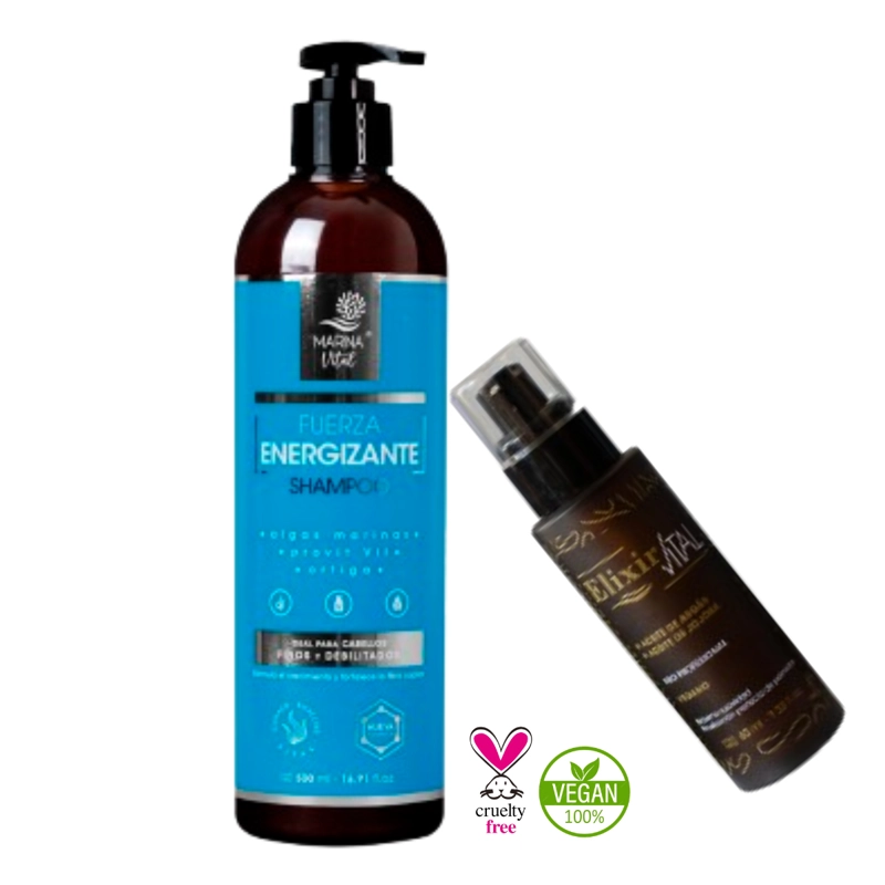 SHAMPOO FUERZA ENERGIZANTE 500 ML+ SERUM 60 ML MARINA VITAL - 3