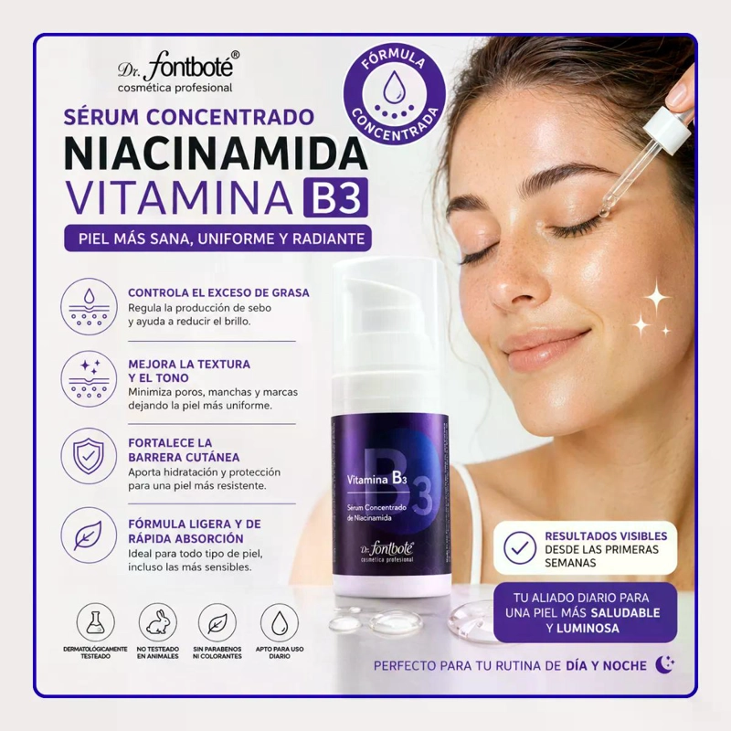 2094 - SERUM VITAMINA B3 - NIACINAMIDA 30 G DR FONTBOTE - 2