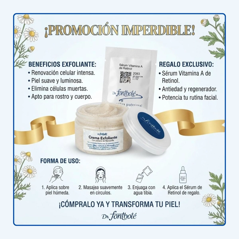 CREMA EXFOLIANTE FACIAL-CORPORAL +VIT. A RETINOL DR FONTBOTE - 3