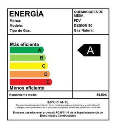 ENCIMERA GAS LICUADO FDV DESIGN 90 - 7