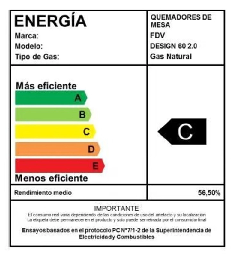 ENCIMERA GAS LICUADO FDV 4 PLATOS DESIGN 60 2.0 - 7
