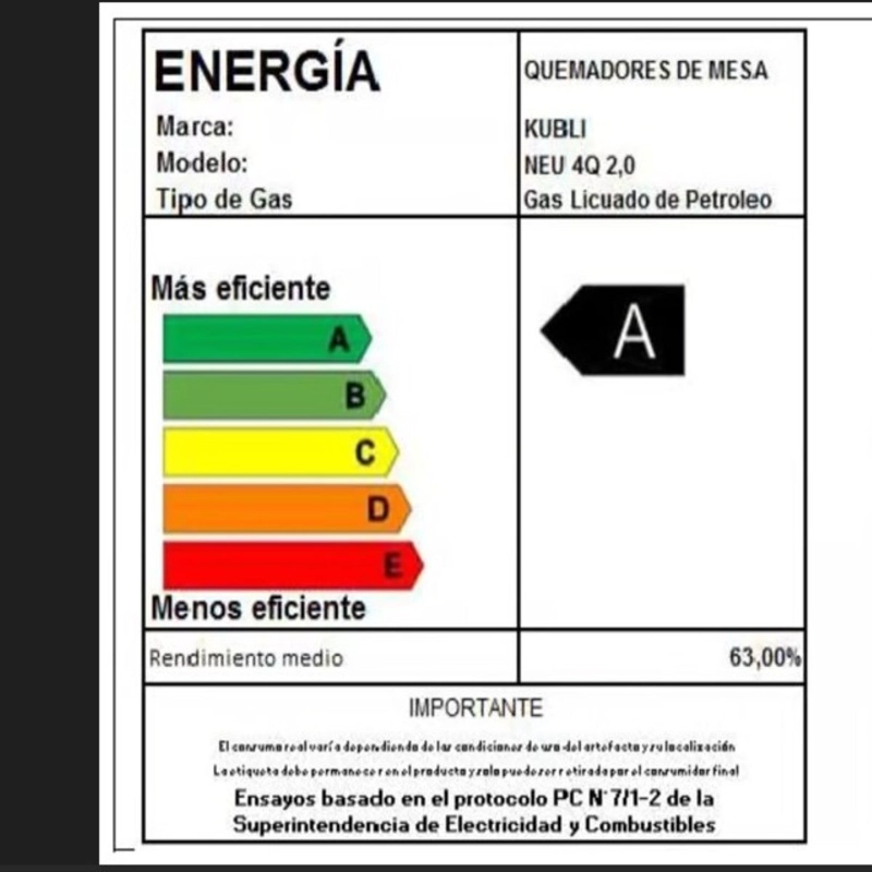 ENCIMERA GAS NATURAL KUBLI 4 PLATOS NEU - 3