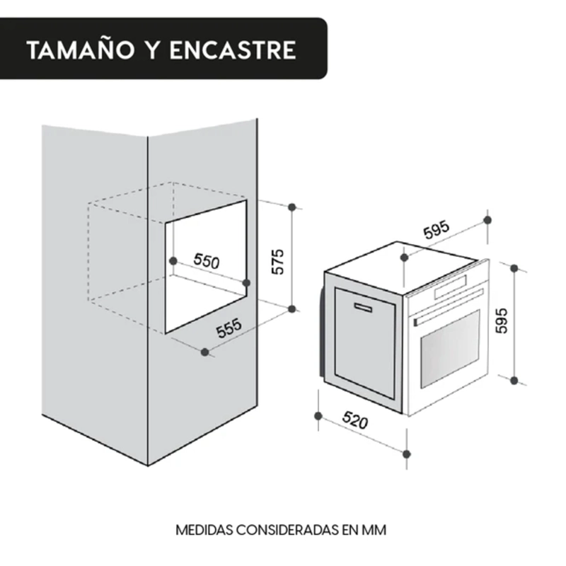 HORNO EMPOTRADO DESIGN 60 LTS FDV - 8
