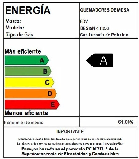 ENCIMERA GAS LICUADO FDV 4 PLATOS DESIGN 4T 2.0 - 6