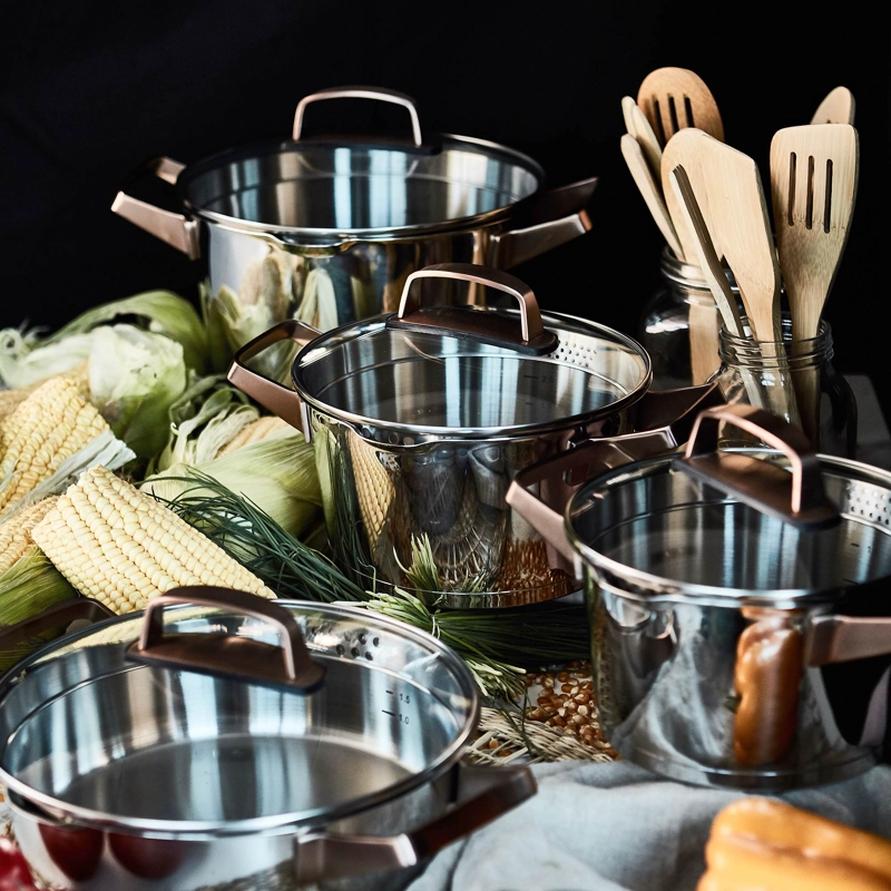 BATERIA SIMPLE COOK NIZA COBRE 8 PZS - 3