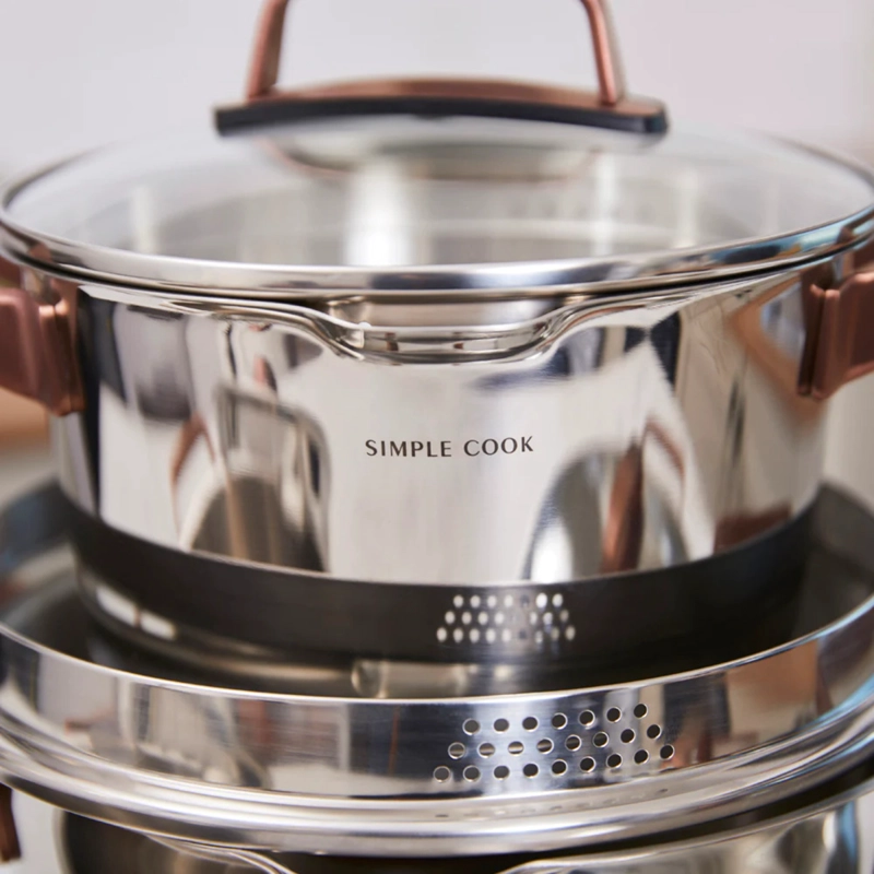 BATERIA SIMPLE COOK NIZA COBRE 8 PZS - 5