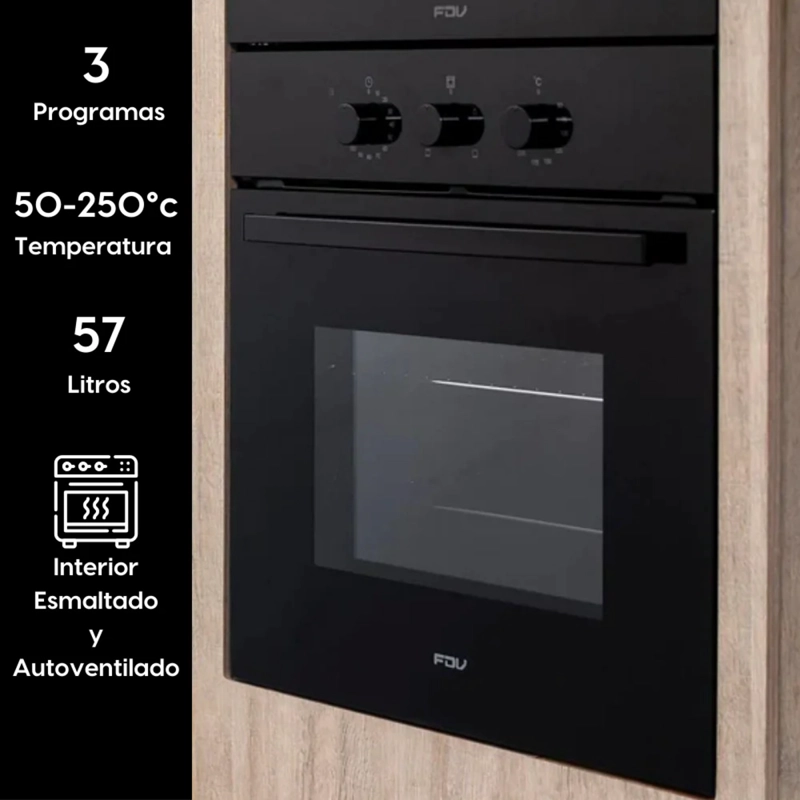 HORNO FDV DESIGN BLACK - 3