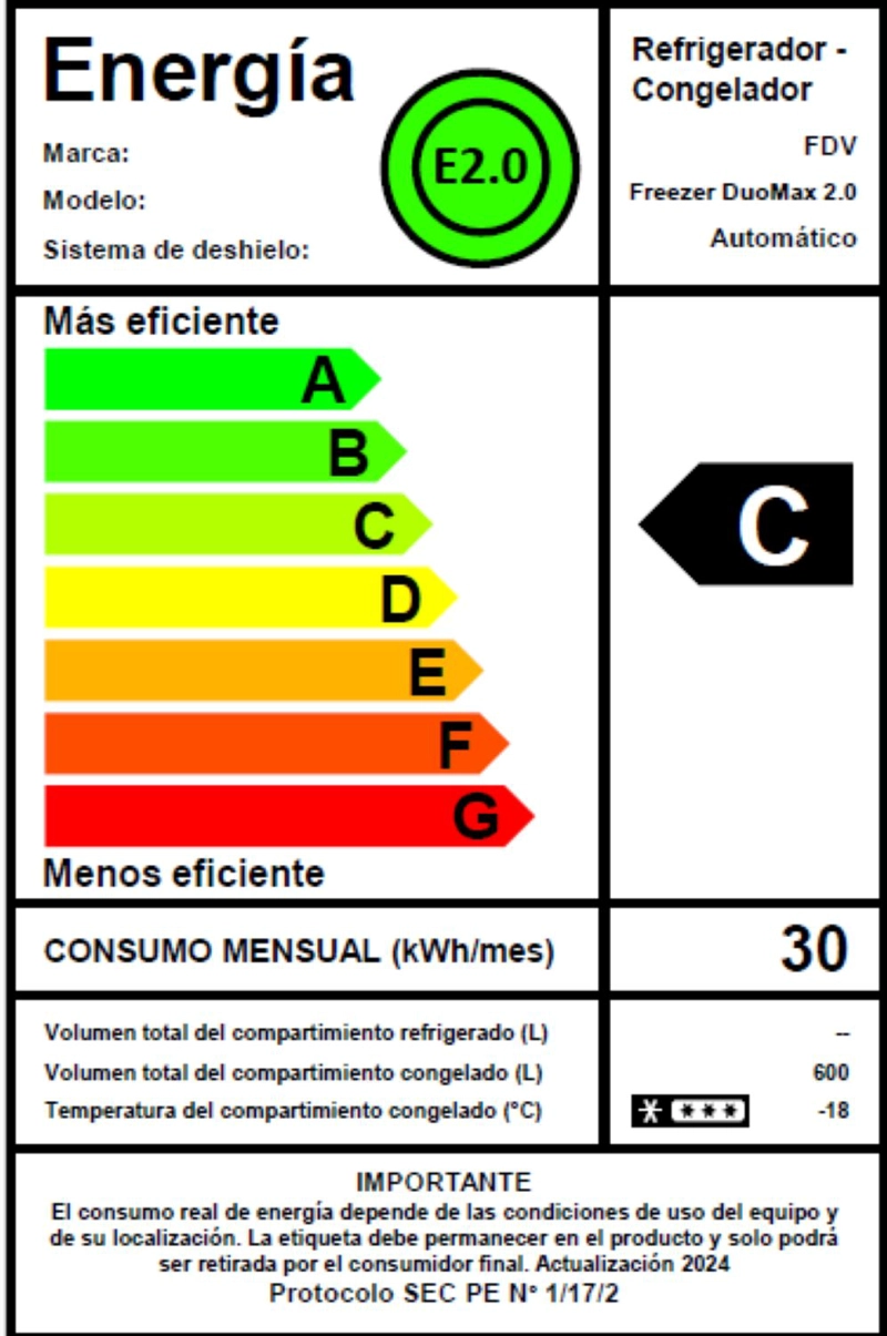 REFRIGERADOR O FREEZER DUOMAX 600 LITROS FDV - 6