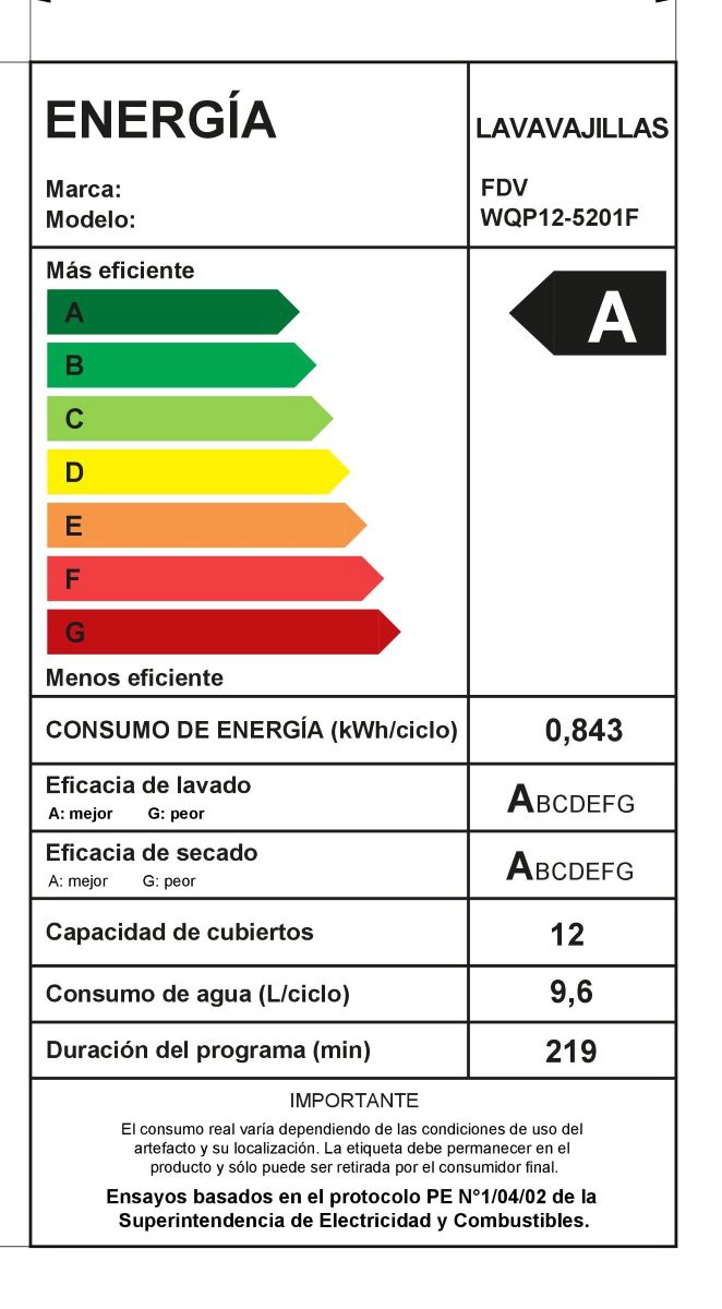 LAVAVAJILLAS FDV ACTIVE FS 12 CUBIERTOS COLOR SILVER - 8
