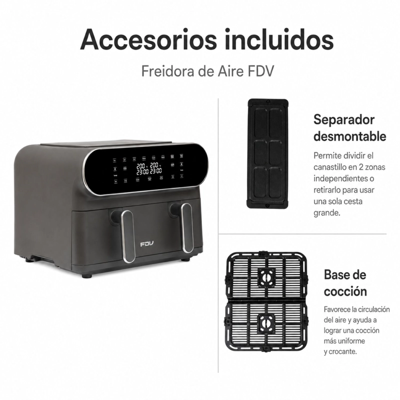 FREIDORA DE AIRE FDV AIR MAX DUO - 3