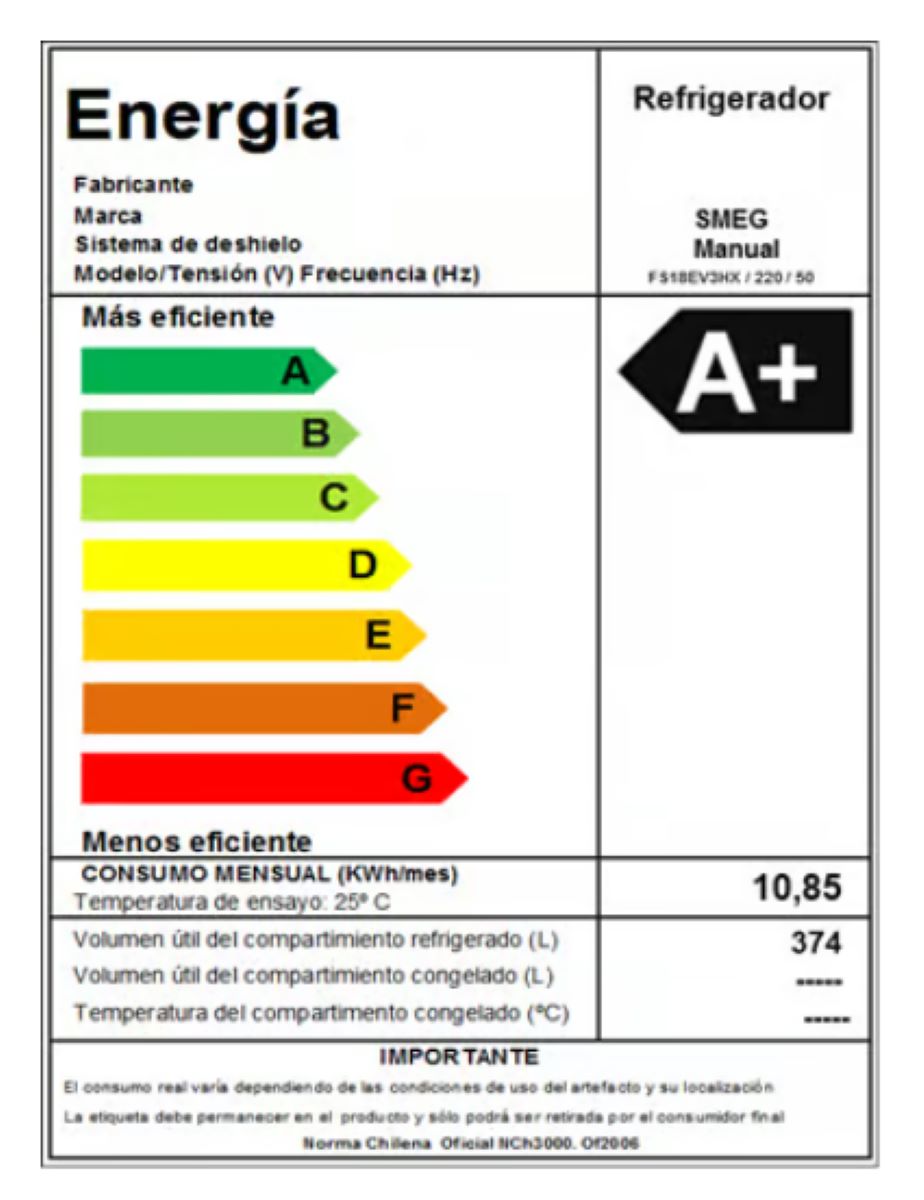 REFRIGERADOR COMBINADO FS18EV3HX 390 LTS SMEG - 5
