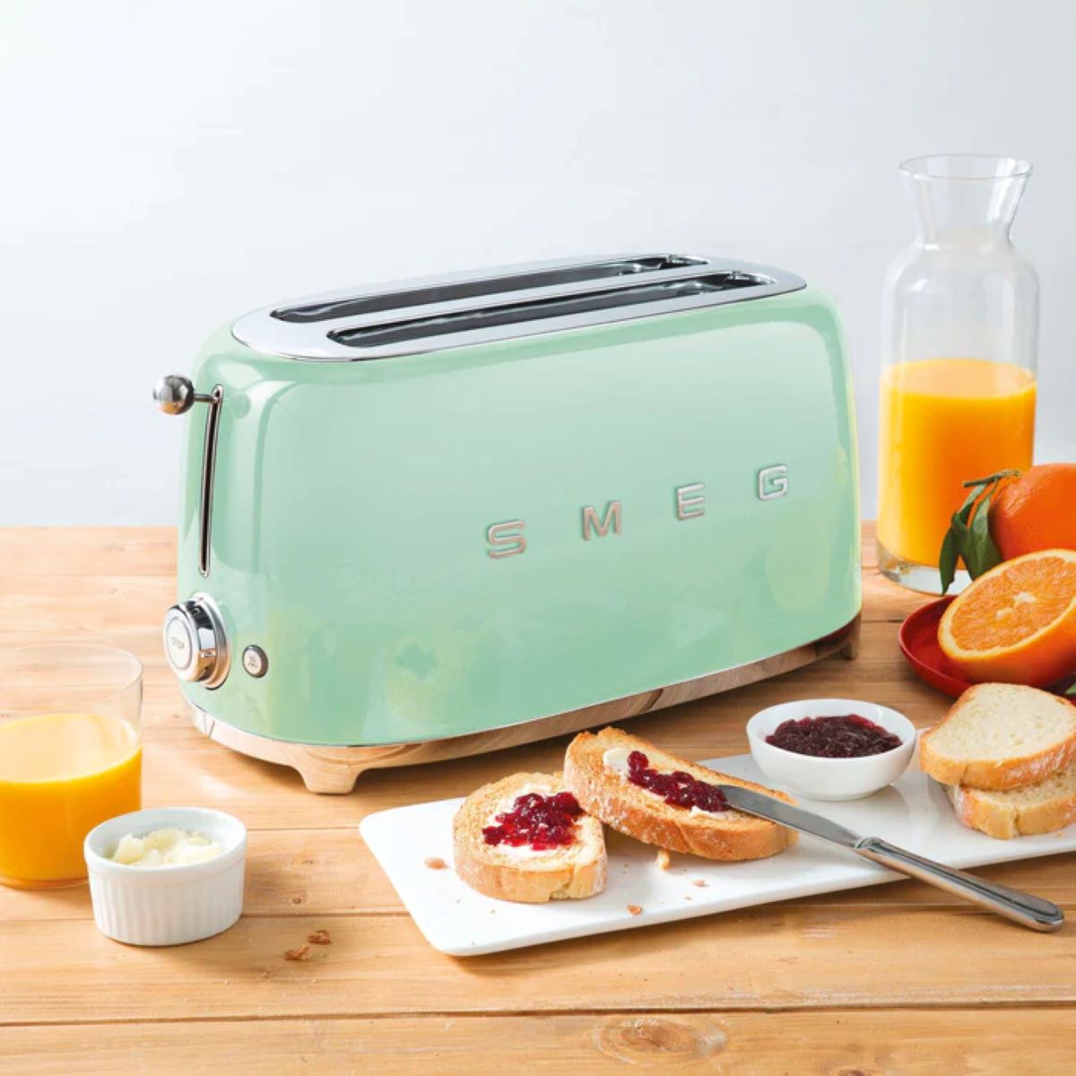 TOSTADOR SMEG 4 PANES VERDE AGUA MODELO TSF02PGEU - 3