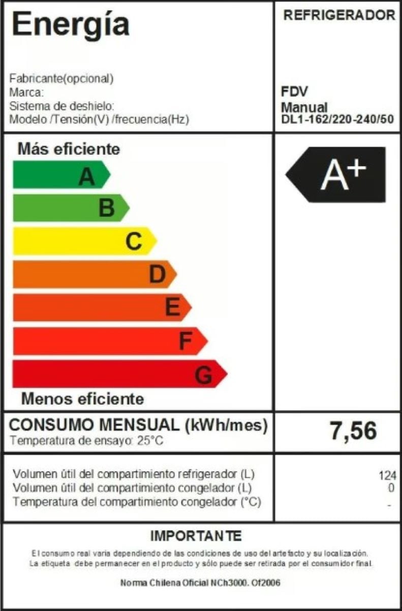 REFRIGERADOR FDV BAJO CUBIERTA 124 LTS ELEGANCE 2.0 INOX - 6