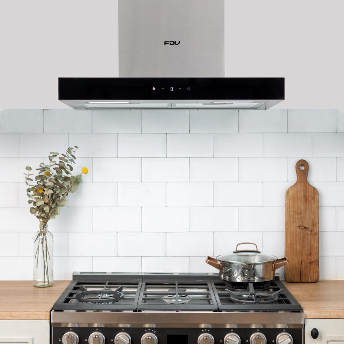 CAMPANA ISLA DELUXE CHEF 90 CM 800 M3/H FDV - 4