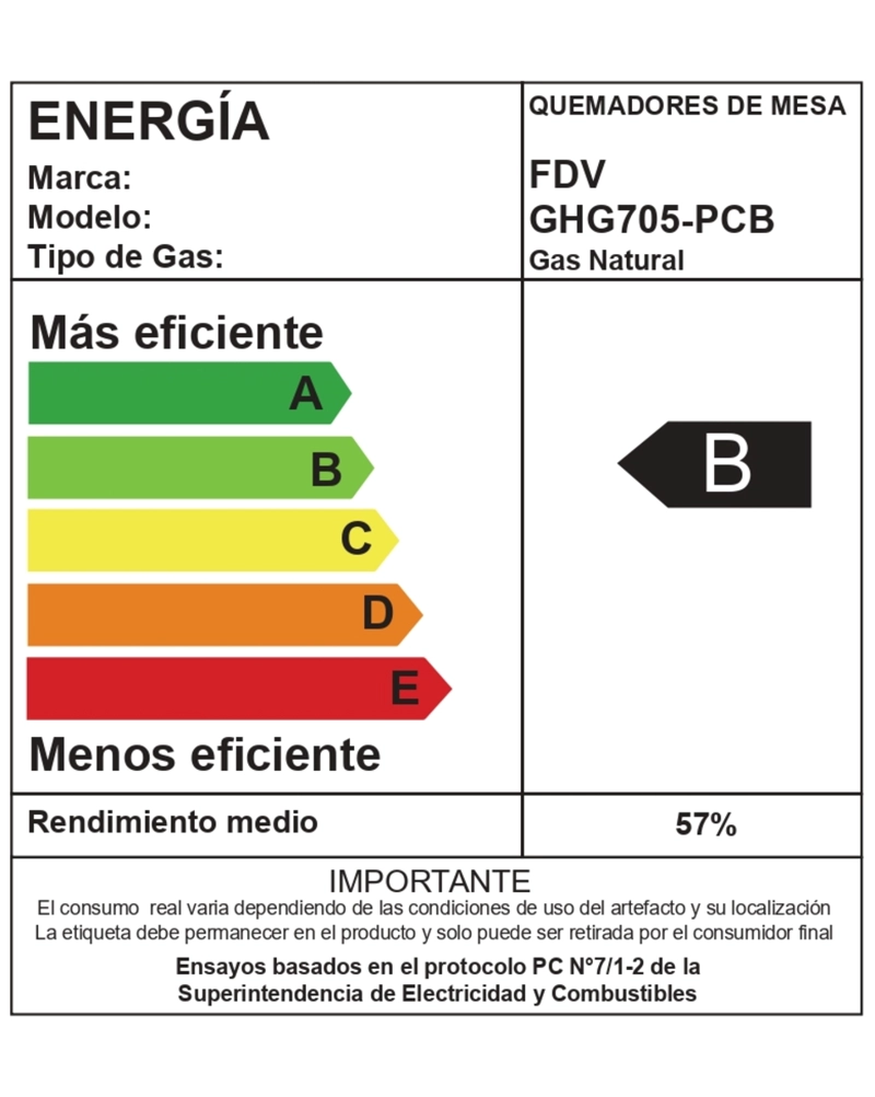 ENCIMERA A GAS NATURAL FDV 5 PLATOS SIGNATURE 70 - 8