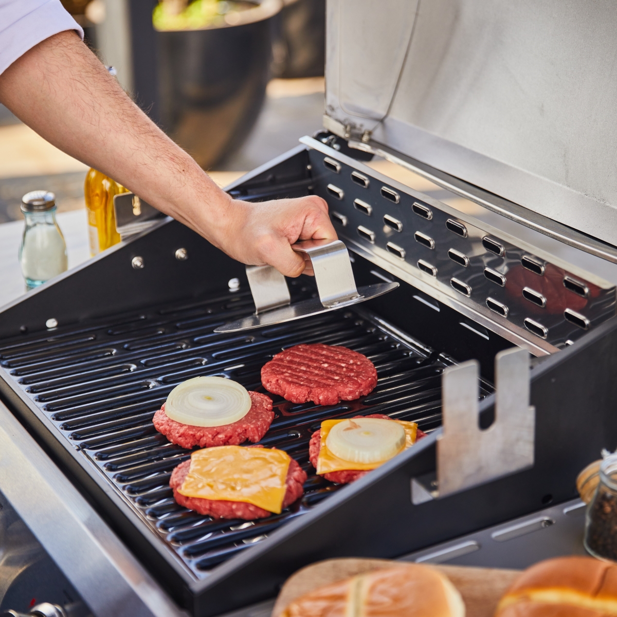 PRENSADOR DE HAMBURGUESAS SIMPLE COOK SMOKKY - 4