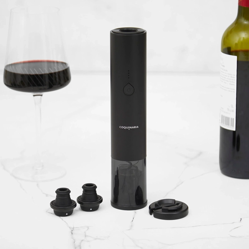 SET ABRIDOR DE VINOS Y BOMBA AL VACIO 2 EN 1 + 2 TAPONES - 4