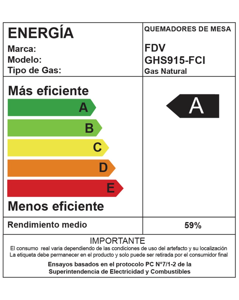 Encimera a Gas Signature 5 Quemadores 90 cm FDV - 5