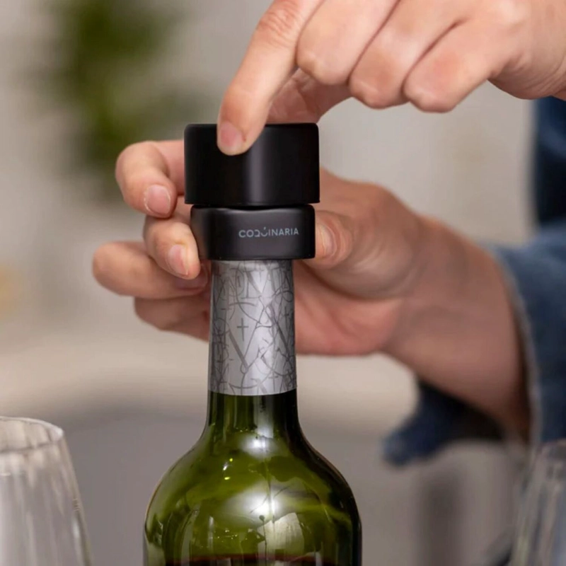 SET SELLADOR DE VINO Y ESPUMANTE AL VACIO 2 PZS COQUINARIA - 3