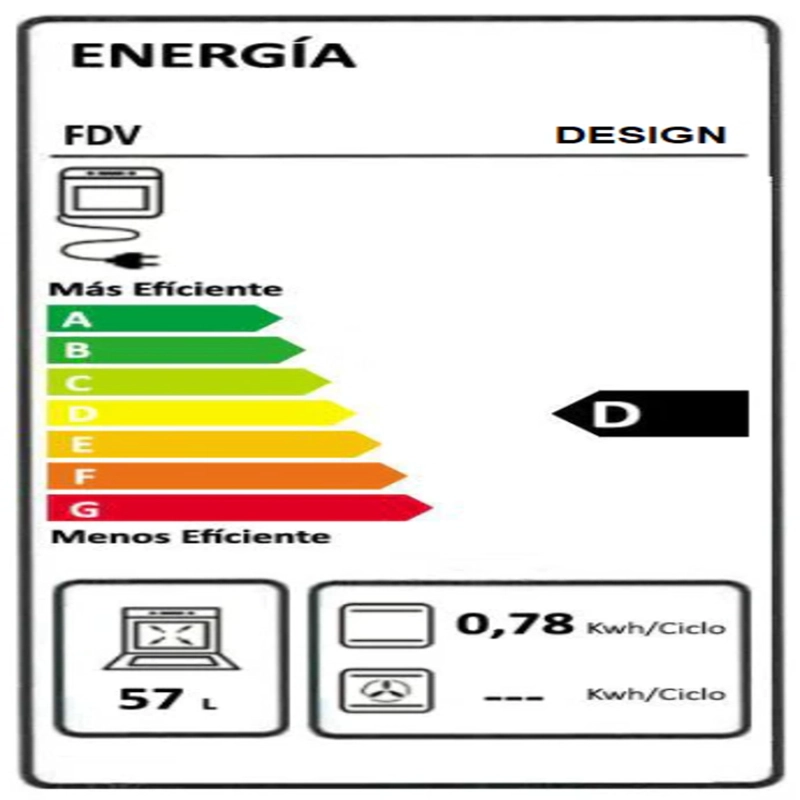 HORNO EMPOTRADO DESIGN 57 LTS FDV - 5