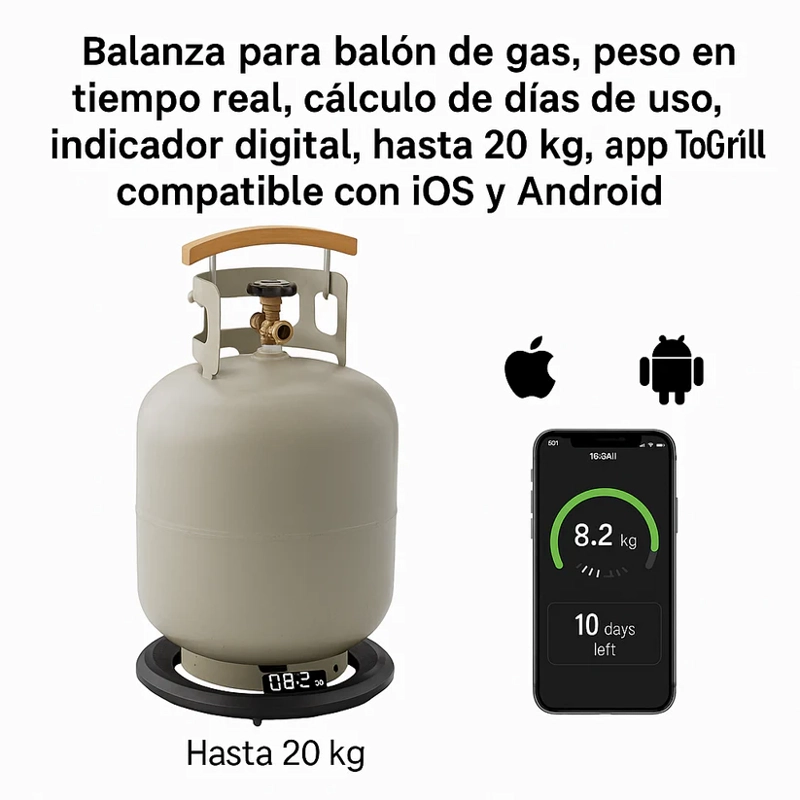 BALANZA BLUETOOTH PARA BALON DE GAS SIMPLE COOK - 3