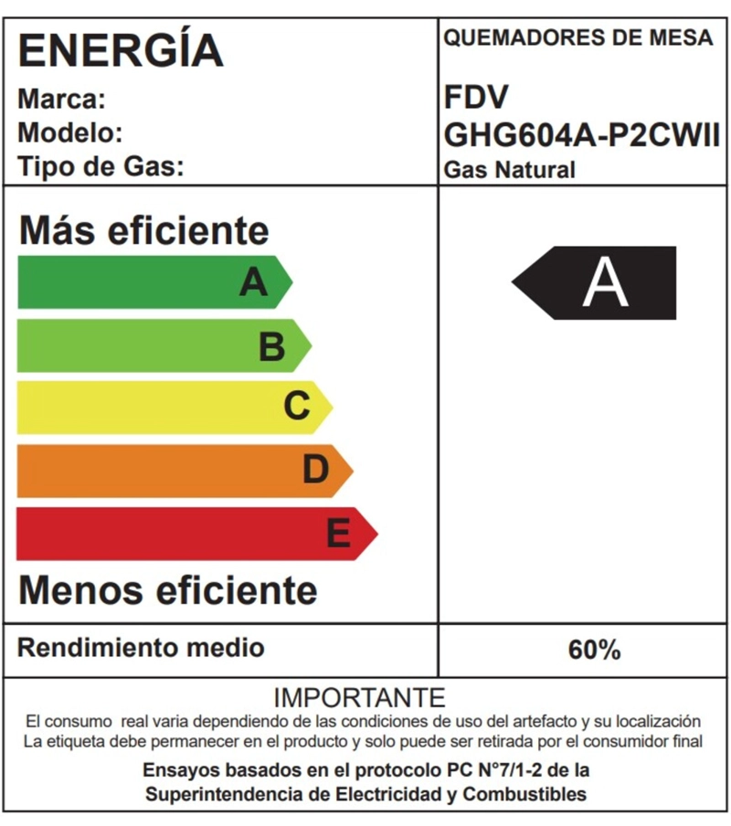 ENCIMERA A GAS FDV SIGNATURE WHITE 60 4Q GN - 10