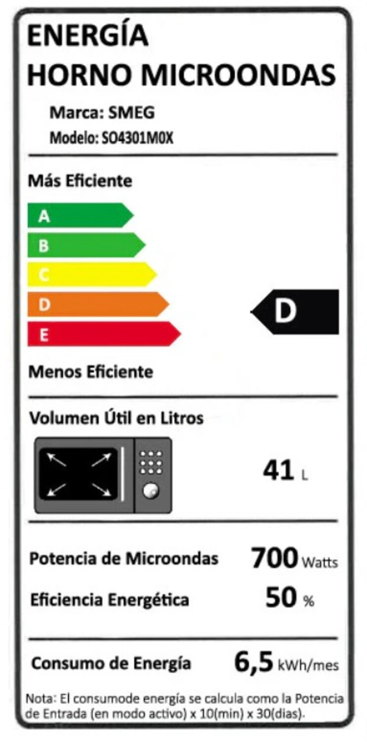 HORNO MICROONDAS COMPACTO 45CM SO4301M0X SMEG - 10