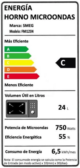 MICROONDAS FMI125N 25 LTS SMEG - 3