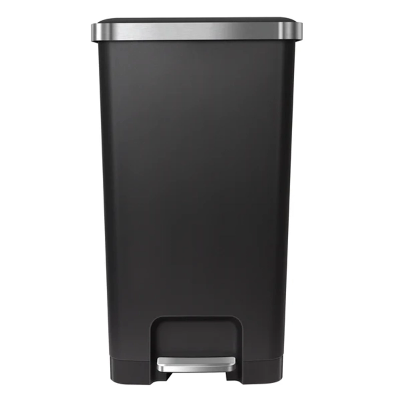 BASURERO PLASTICO EKO NEGRO CON PEDAL 45L - 1
