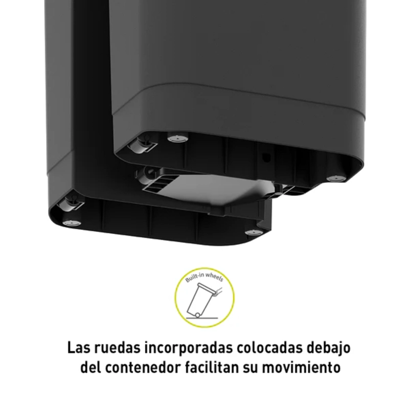 BASURERO PLASTICO EKO NEGRO CON PEDAL 45L - 8